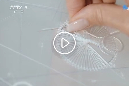 台绣传人林霞登上​CCTV