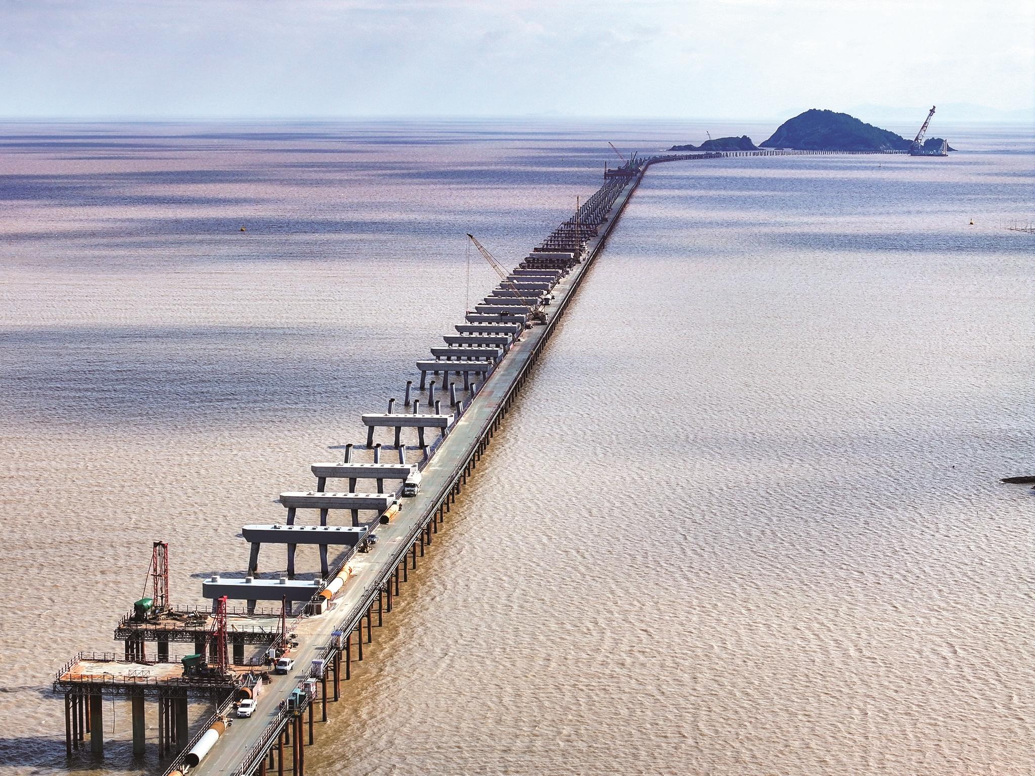 陆岛联动 施工正酣